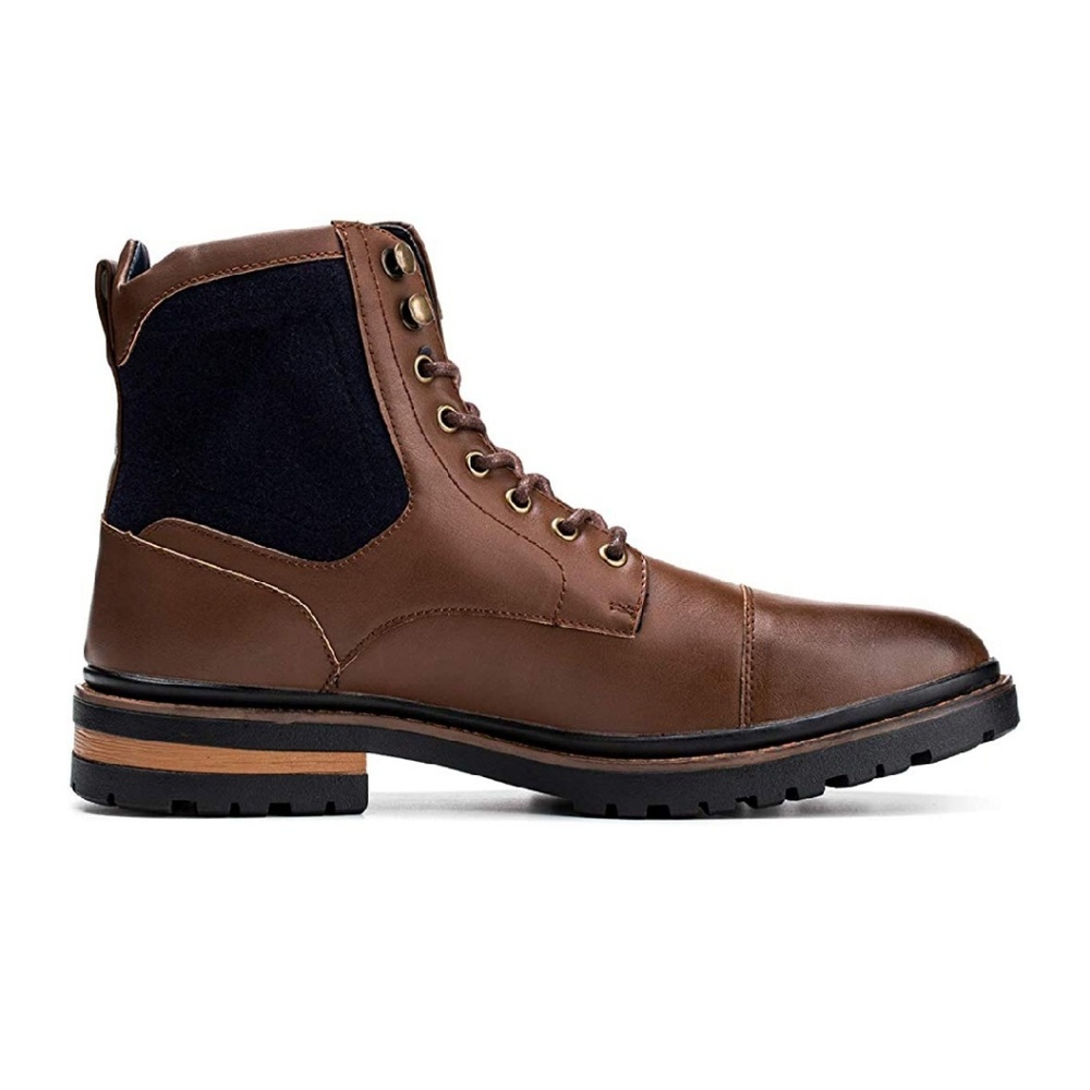 Men's Ankle Combat Boots Oxford Military Motorcycl - Picture 3 of 4